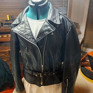 Schott Perfecto Womens Vintage / Collectible Leather Motorcycle Jacket Sz 16